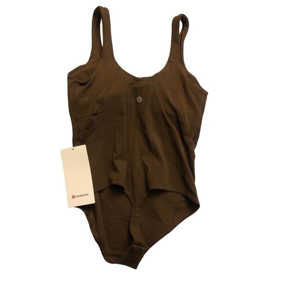 Lululemon Align Bodysuit Women's Size 6 Java Brown Tight Fit New $148